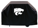 Kansas State Grill Cover with Wildcats Logo on Black Vinyl