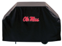 Ole Miss Grill Cover with Rebels Logo on Black Vinyl