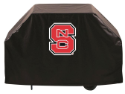 NC State Grill Cover with Wolfpack Logo on Black Vinyl