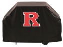 Rutgers Grill Cover with Scarlet Knights Logo on Black Vinyl