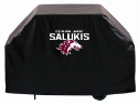 Southern Illinois Grill Cover with Salukis Logo on Black Vinyl