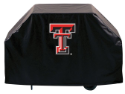 Texas Tech Grill Cover with Red Raiders Logo on Black Vinyl