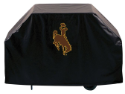 Wyoming Grill Cover with Cowboys Logo on Black Vinyl
