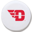 University of Dayton Tire Cover w/ Flyers Logo on White Vinyl
