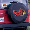 Illinois State University Tire Cover w/ Redbirds Logo Black Vinyl