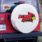 Illinois State University Tire Cover w/ Redbirds Logo White Vinyl