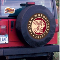 Indian Motorcycle Tire Cover on Black Vinyl