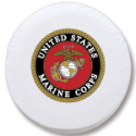 United States Marines Tire Cover on White Vinyl