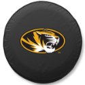 University of Missouri Tire Cover w/ Tigers Logo on Black Vinyl