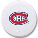 Montreal Canadiens Tire Cover on White Vinyl