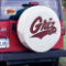 University of Montana Tire Cover w/ Grizzlies Logo White Vinyl