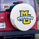 Marquette University Tire Cover Logo on White Vinyl