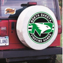 University of North Dakota Tire Cover Logo on White Vinyl