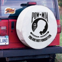 POW-MIA Tire Cover on White Vinyl