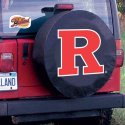 Rutgers University Tire Cover Logo on Black Vinyl