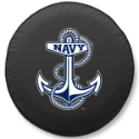 United States Naval Academy Tire Cover Logo on Black Vinyl