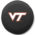 Virginia Tech University Tire Cover w/ Hokies Logo Black Vinyl