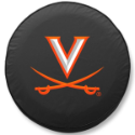 University of Virginia Tire Cover w/ Cavaliers Logo Black Vinyl