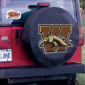 Western Michigan University Tire Cover Logo on Black Vinyl