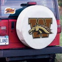 Western Michigan University Tire Cover Logo on White Vinyl