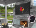 Louisville Outdoor TV Cover w/ Cardinals Logo - Black Vinyl