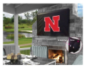 Nebraska Outdoor TV Cover w/ Cornhuskers Logo - Black