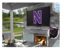 Northwestern Outdoor TV Cover w/ Wildcats Logo - Black Vinyl