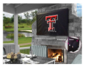 Texas Tech Outdoor TV Cover w/ Red Raiders Logo - Black
