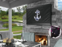 Naval Academy Outdoor TV Cover w/ Military Logo - Black