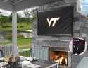 Virginia Tech Outdoor TV Cover w/ Hokies Logo - Black Vinyl