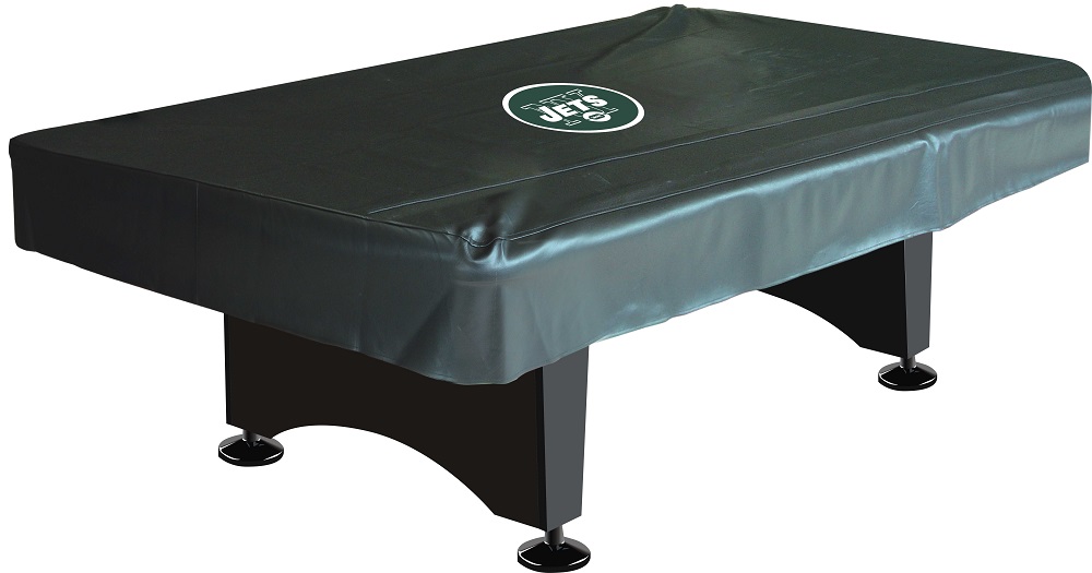 New York Pool Table Cover w/ Jets Logo Black Naugahyde