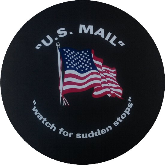 US Mail Flag Spare Tire Cover Licensed US Mail Flag Covers