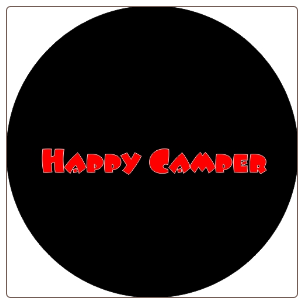 Happy Camper Black Spare Tire Cover Happy Camper Black Spare Tire Cover
