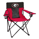 Georgia Bulldogs Elite Canvas Chair w/ Officially Licensed Team Logo