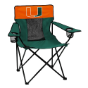 Miami Hurricanes Elite Canvas Chair w/ Officially Licensed Team Logo