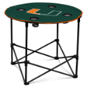 University of Miami Round Table w/ Officially Licensed Team Logo