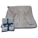 New England Patriots Frosty Fleece Blanket w/ Sherpa Material