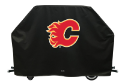 Calgary Grill Cover with Flames Logo on Black Vinyl