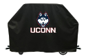 Connecticut Grill Cover with Huskies Logo on Black Vinyl