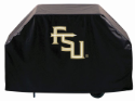 Florida State Grill Cover with Seminoles FSU Logo on Black Vinyl