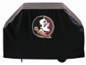 Florida State Grill Cover with Seminoles Logo on Black Vinyl