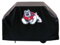 Fresno State Grill Cover with Bulldogs Logo on Black Vinyl
