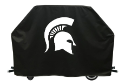 Michigan State Grill Cover with Spartans Logo on Black Vinyl