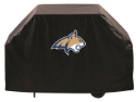 Montana State Grill Cover with Bobcats Logo on Black Vinyl