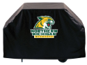Northern Michigan Grill Cover with Wildcats Logo on Black Vinyl