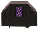 Northwestern Grill Cover with Wildcats Logo on Black Vinyl