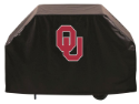 Oklahoma Grill Cover with Sooners Logo on Black Vinyl