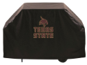 Texas State Grill Cover with Bobcats Logo on Black Vinyl