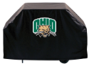 Ohio Grill Cover with Bobcats Logo on Black Vinyl
