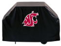 Washington State Grill Cover with Cougars Logo on Black Vinyl